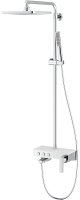 Душевая система Teska Niagara NG3501C с термостатом Хром Белое стекло