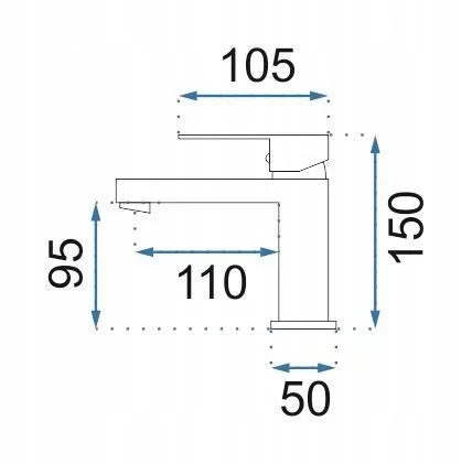 Смеситель для раковины без донного клапана Rea Fenix REA-B7894 