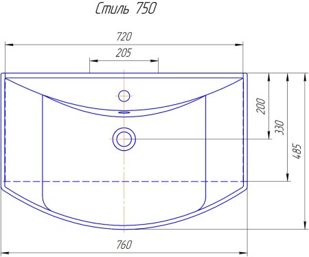 Тумба с раковиной Onika Веронэлла 75.13, белая 