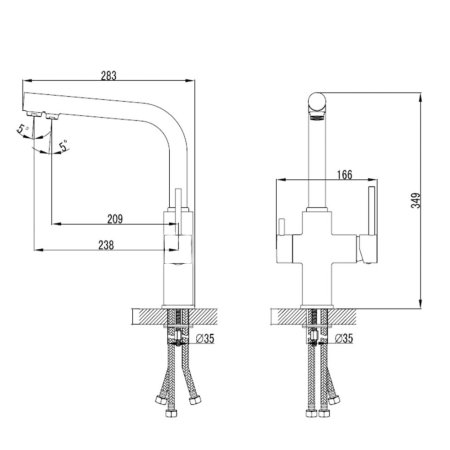 Смеситель G-Lauf GEP18-A076 для кухни 
