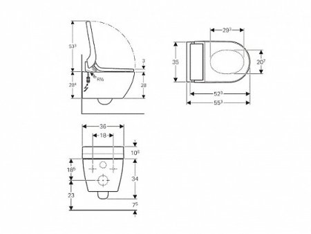 Унитаз подвесной Geberit AquaClean Tuma Classic 146.094.11.1 