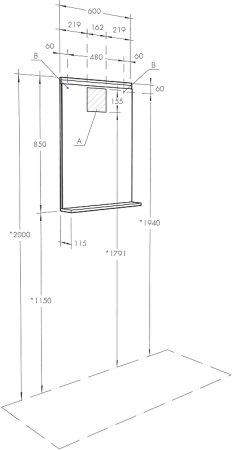 Зеркало Aquaton Рене 60 1A222302NR010 с подсветкой Белое глянцевое 