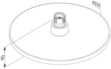 Верхний душ Damixa Jupiter 977050300 Черный матовый 