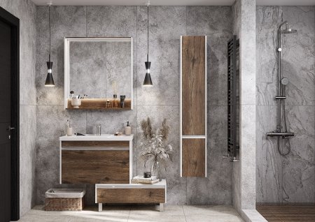 Тумба под раковину Aquaton Капри 80 1A230201KPDB0 подвесная Таксония темная 