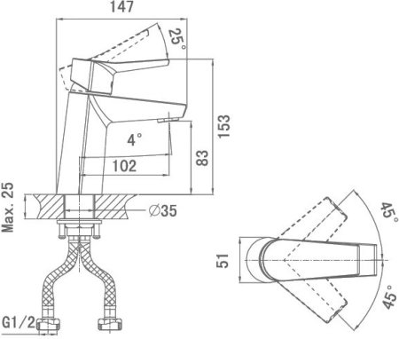 Смеситель D&K Mosel Rhein DA1262101 для раковины 