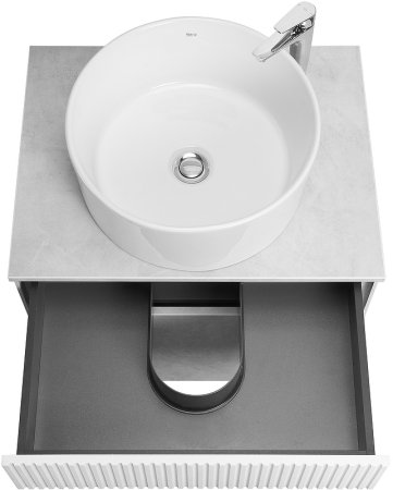 Тумба под раковину Aquaton Марбл 60 1A276101MH4C0 подвесная Слэйт Белый матовый 