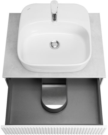 Тумба под раковину Aquaton Марбл 60 1A276101MH4C0 подвесная Слэйт Белый матовый 