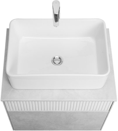 Тумба под раковину Aquaton Марбл 60 1A276101MH4C0 подвесная Слэйт Белый матовый 