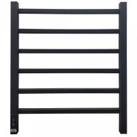 Полотенцесушитель электрический Grois Alex GR-101 500/600 П6 RAL9005 черный матовый диммер слева