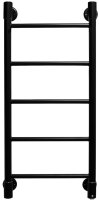 Полотенцесушитель электрический Energy H2 850x400 черный матовый, форма лесенка, скрытое/наружное подключение, 850мм x 434мм