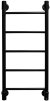 Полотенцесушитель электрический Energy H2 850x400 черный матовый, форма лесенка, скрытое/наружное подключение, 850мм x 434мм 