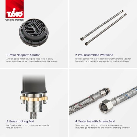 Смеситель Timo Briana 7161/03F для раковины, черный 