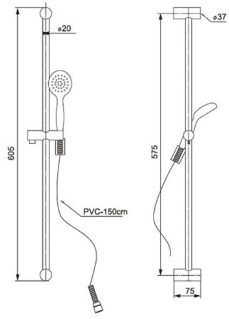 Душевой гарнитур Paini Modena MDCR121 Хром 