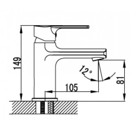 Смеситель для раковины Kaiser Oval 56011 Хром 