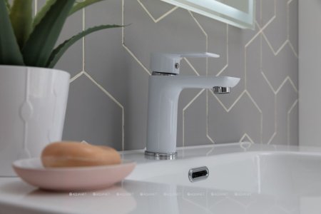 Тумба с раковиной Aquanet Алвита New 80 1 ящик, 2 дверцы, белый матовый 