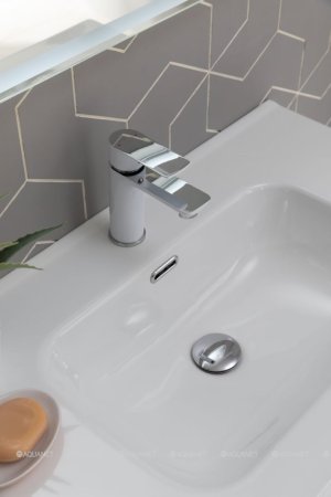 Тумба с раковиной Aquanet Алвита New 80 1 ящик, 2 дверцы, белый матовый 