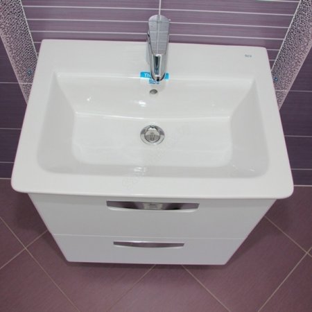 Тумба под раковину Roca The Gap 60 ZRU9302879 подвесная Белая глянцевая 