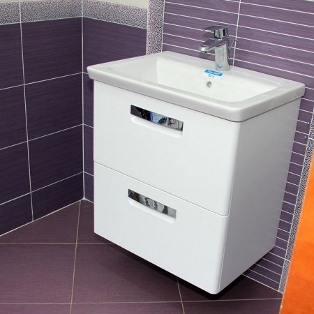 Тумба под раковину Roca The Gap 60 ZRU9302879 подвесная Белая глянцевая 