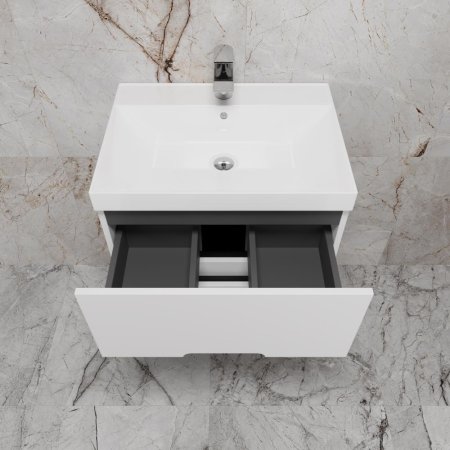 Тумба подвесная Style Line "Матис 70" под ASTI 70 (2 ящика), Белый матовый, ЭМАЛЬ 