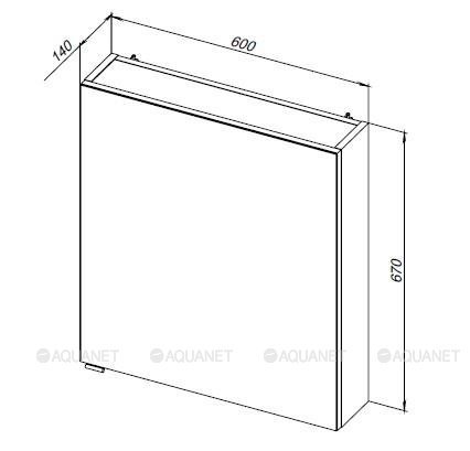 Зеркало-шкаф Aquanet Порто 60 белый 
