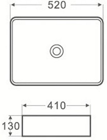 Раковина-чаша Azario 52 AZ-2074B Белая 