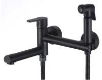 Гигиенический душ со смесителем и изливом D-Lin D181202-A, черный