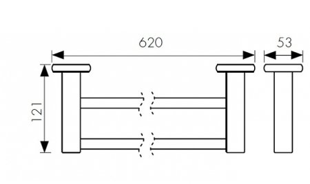 Полотенцедержатель Kaiser KH-4708 двойной Бронза 