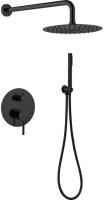 Душевая система Abber Emotion AF8818B Черная матовая