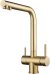 Смеситель для кухни с подключением фильтра Shevanik S468G, золотой сатин 