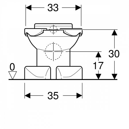 Чаша для унитаза приставного Geberit Bambini Y212010000 детская 