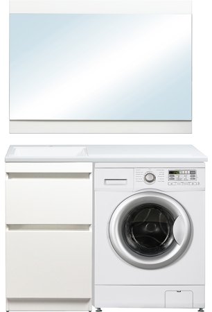 Тумба под раковину Style Line Даллас 110 Люкс Plus Белая 