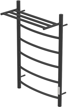 Электрический полотенцесушитель Point Афина PN04858PB П5 500x800 с полкой, диммер справа Черный 