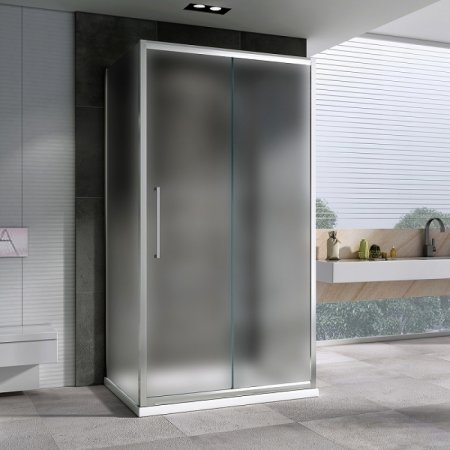 Душевой уголок Abber Schwarzer Diamant 120x70 AG30120MH-S70M-S70M профиль Хром стекло матовое 