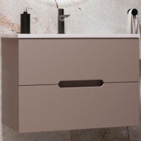 Тумба под раковину Style Line Матис 80 ЛС-00002298 подвесная Тауп темный