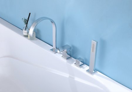 Смеситель на борт ванны Abber Wasserfall AF8613 Хром 