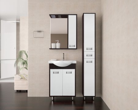 Тумба под раковину Style Line Эко Стиль W 9 Байкал 60 Белая Венге 