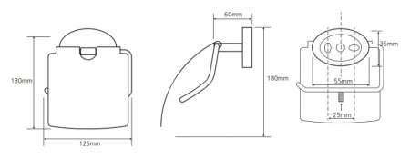 Держатель туалетной бумаги Bemeta Oval 118412011 