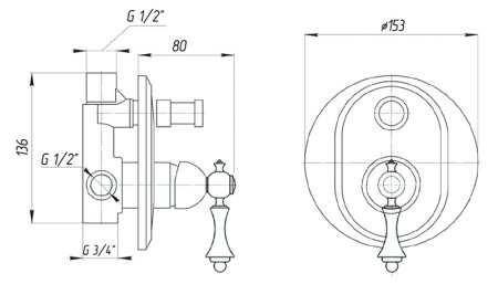Смеситель Migliore Bomond ML.BMD-9772 Do для душа 