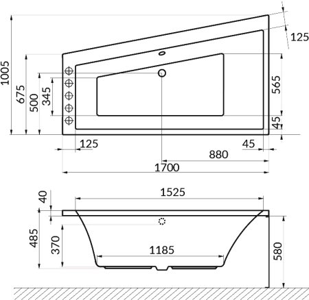 Акриловая ванна Excellent Sfera WAEX.SFP17.ULTRA 170x100 P 