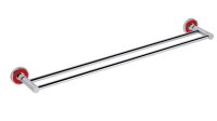 Полотенцедержатель Bemeta Trend-I 104104058c двойной, хром/красный