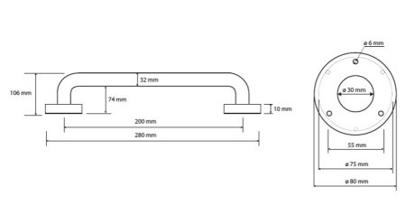 Поручень Bemeta Help program 301100202 