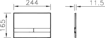 Кнопка смыва VitrA Select 740-1101 черный глянец/хром 