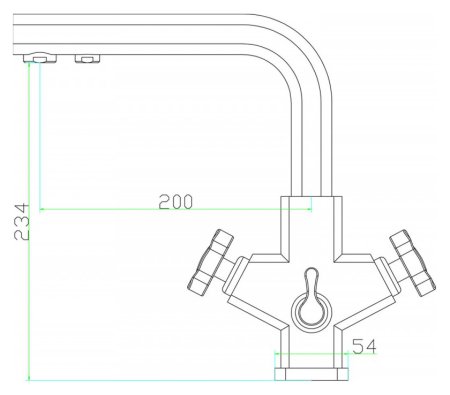Смеситель Zorg Inox Jente для кухонной мойки 
