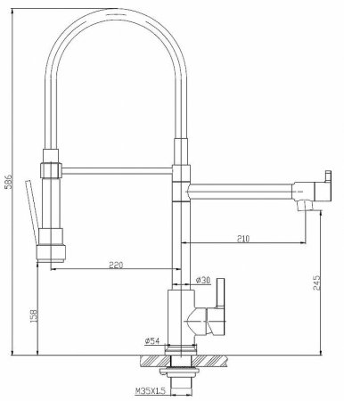Смеситель для кухни BelBagno BB-LAM50-IN Сатин 