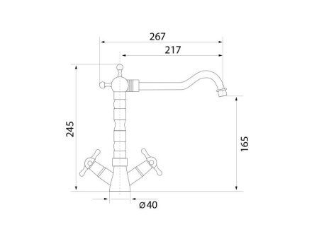 Смеситель для кухни Longran Classic LM1241 Бронза 