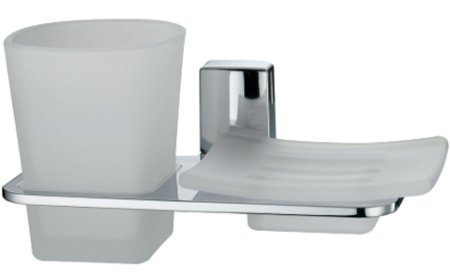 Стакан WasserKRAFT Leine K-5026 с мыльницей 