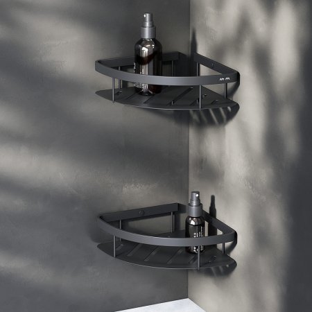 Полка корзина AM.PM Sense L A7454222 угловая Черная матовая 