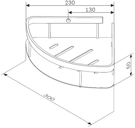 Полка корзина AM.PM Sense L A7454222 угловая Черная матовая 