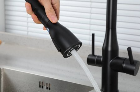 Смеситель для кухни Gappo G4399-76 Черный матовый 