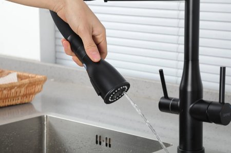 Смеситель для кухни Gappo G4399-76 Черный матовый 